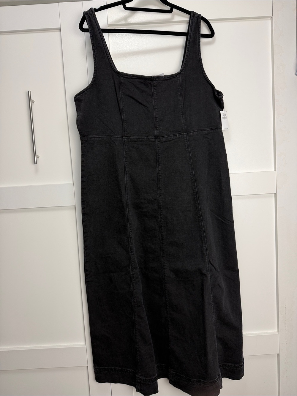 Old Navy Black Denim Midi Dress